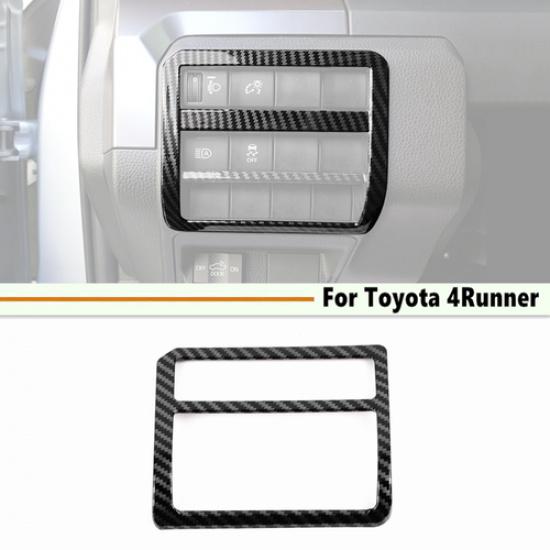 For Toyota 4Runner 2025+ Carbon Fiber Interior Multi-function Button Cover Trim