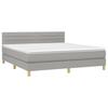 Maison Exclusive - Sommier à lattes de lit avec matelas Gris clair 180x200cm Tissu