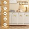 Brass Bow Drawer Knobs ,Cabinets Knobs Gold Drawer Pulls Decorative,Cupboard Pull Handles for Home Kitchen Cabinet Hardware
