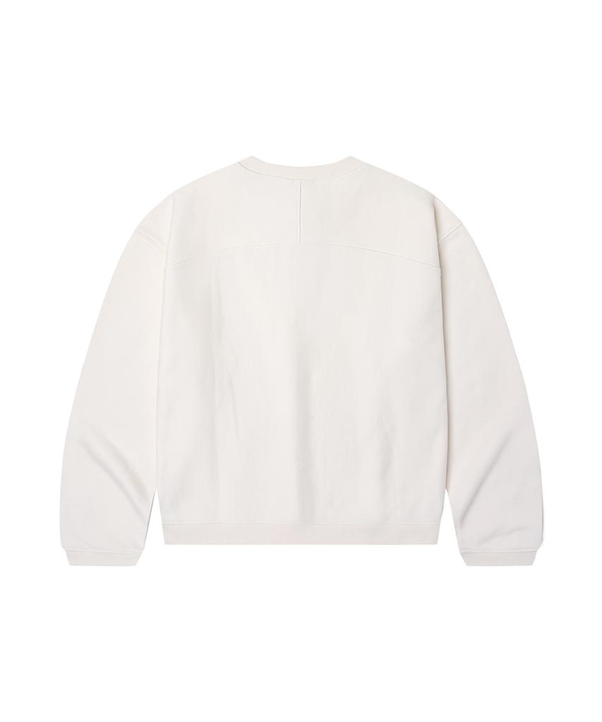 GAINSBORO V910 Square Henley Neck Sweatshirt_Off-White