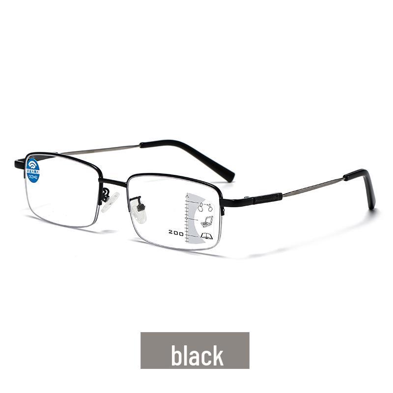 Titanium Alloy Multi-Focal Anti-Blue Light Reading Glasses +1.00