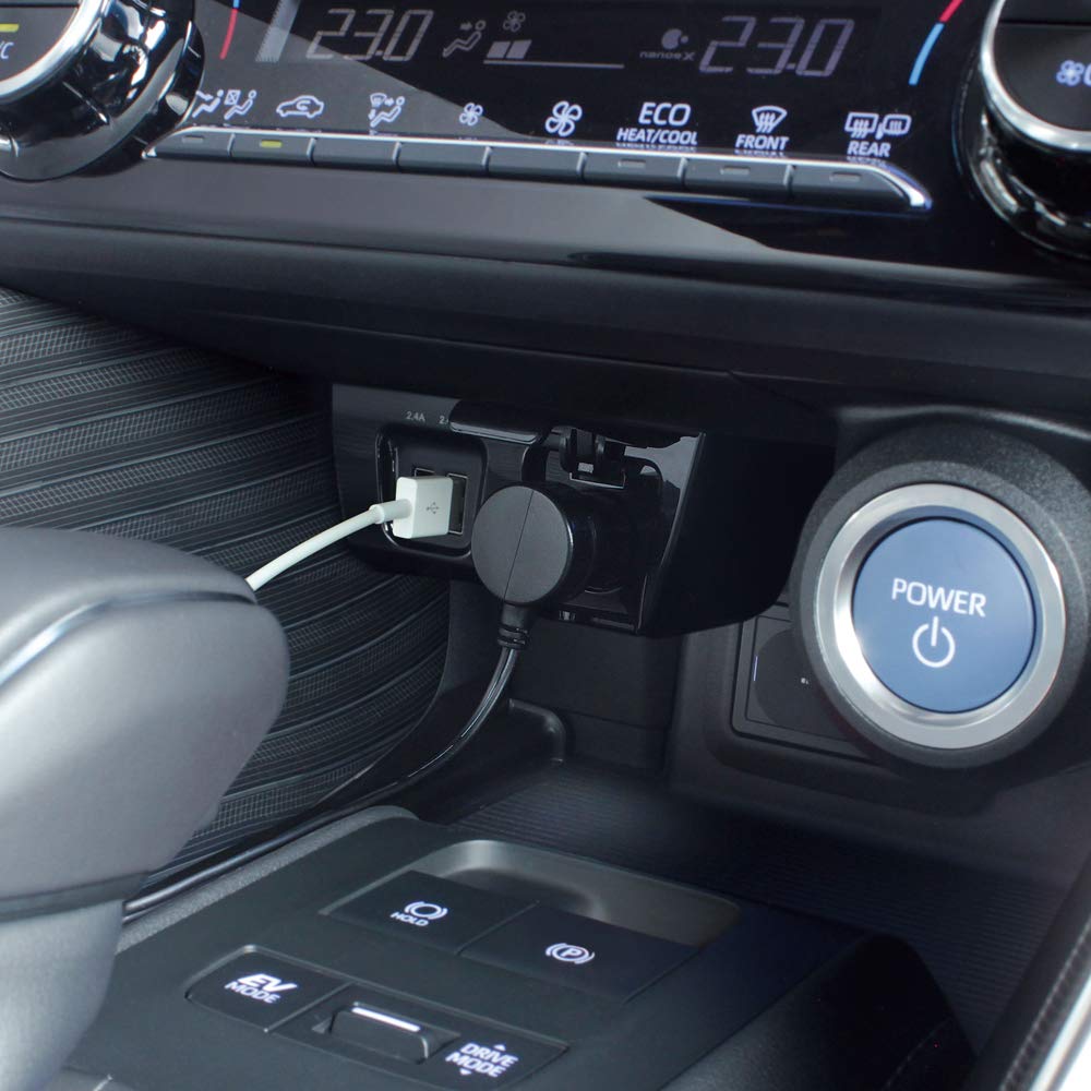 Tsuchiya Yac Vehicle-Specific Socket Power Box SY-HR14 Toyota 80 Series Harrier Black