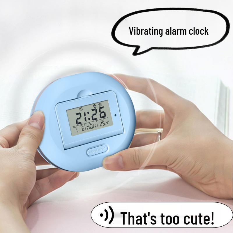 Silent Vibration Alarm Clock with Night Light for Students - Multi-functional Wake-up Timer