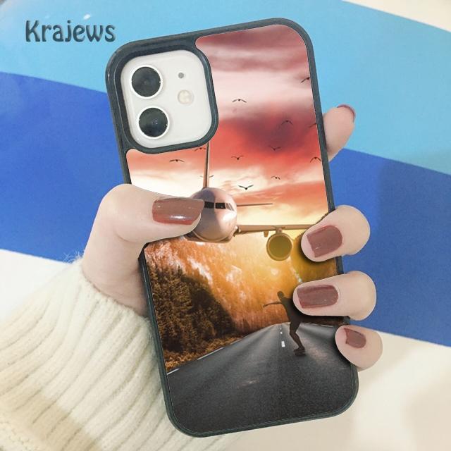 Krajews Flugzeug Flugzeug Flugzeug Weiche Telefon Fall Abdeckung Für iPhone 14 5 SE 6s 7 8 plus XR XS 11 12 13 pro max Samsung S21 S22ultra