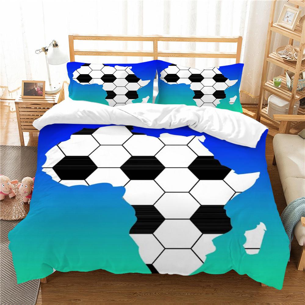 Hot Sell Bedding Cover Sets Football Home Textiles Bed Quilt Cover Bedding Set 3D Duvet Cover Comfortable Bedclothes Microfiber Quilt Cover