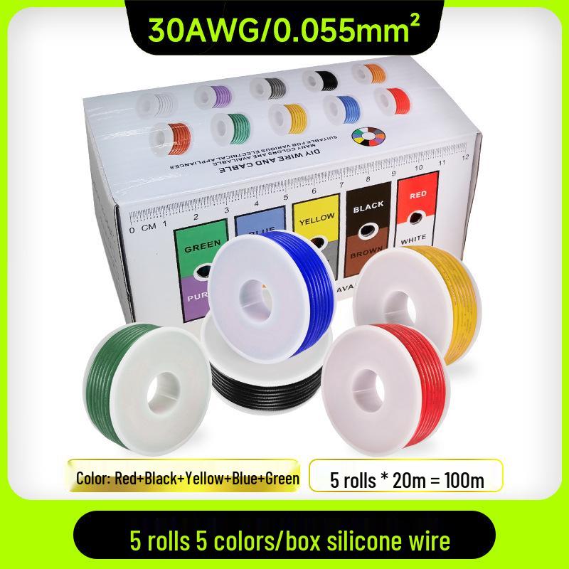 Extra Soft High Temp Silicone Wire 30-16AWG for Robotics, Drones & Electric Vehicles