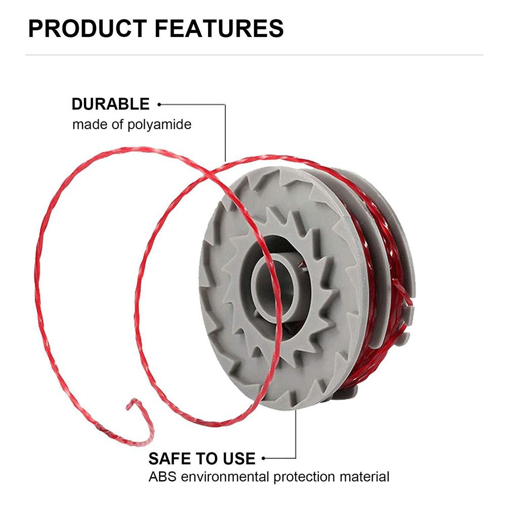 6Pcs Replacement Spools for Flymo Contour 500XT/Power Trim 500XT Lawn Mower Wire Reels, FLY021/513937190