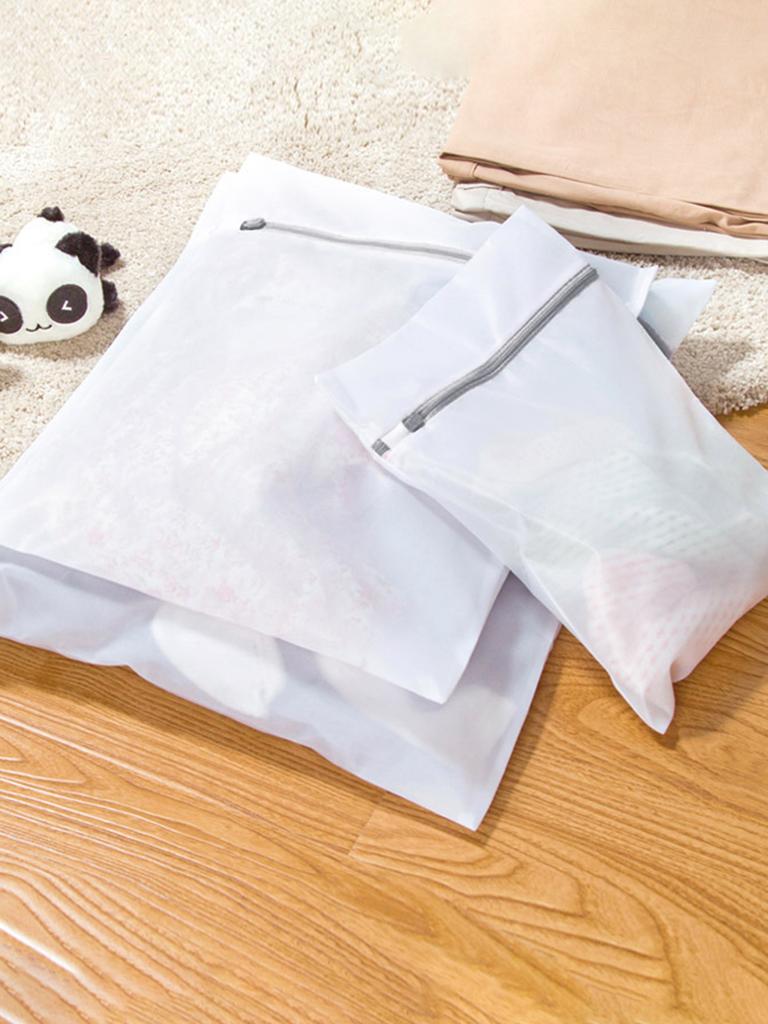 1Set Of 3 Zipper Purple Fine Mesh Three-Piece Set Of Classified Clothes Washing Machine Special Care Bag