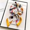 Silk Scarf 70 Small Square Scarf Retro Versatile Season High-End Printing Women'S Professional Scarf Scarf
