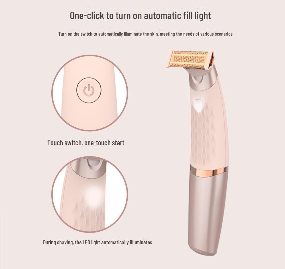 Women's Electric Shaver for Lip, Armpit, Leg, and Pubic Hair Removal