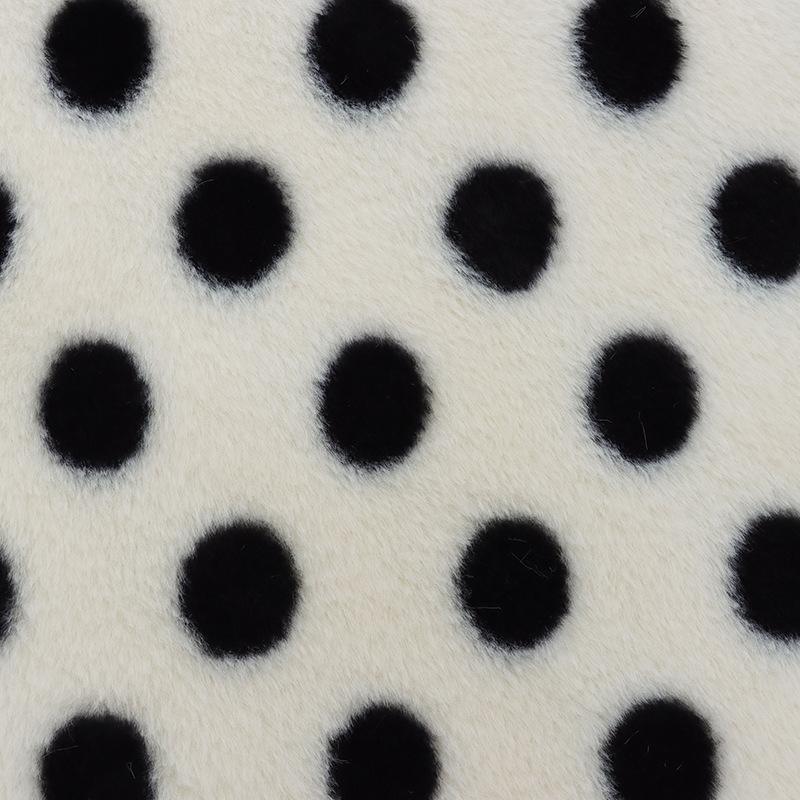 0.5/1/2 Yards Imitation Rabbit Fur Dot Printed Fabric for Soft Plush Dolls Pet Beds Hats Home Wear Handmade DIY Sewing Fabrics