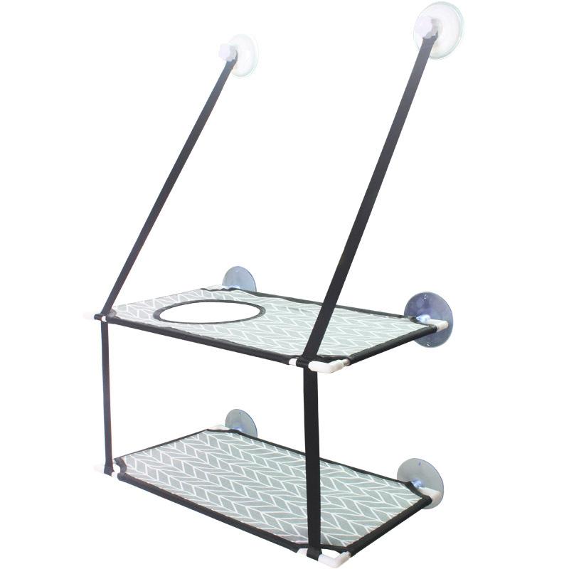 Cat Hammock Suction Cup Windowsill Cat Comfortable Hammock Summer Breathable Mesh Double Hanging Beds Pet Hammock