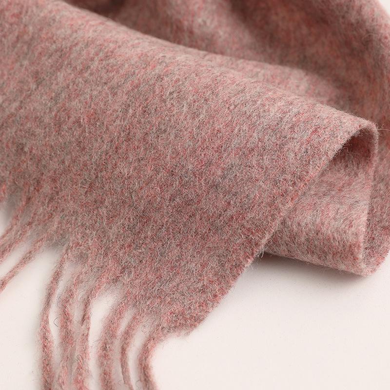 Šál z jahňacej vlny: Unisex Jednofarebný Jesenný/Zimný Teplý Šál s Brmbolcami
