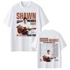 Rapper Zpěvák Shawn Mendes na turné The Road Again Tour 2025 Album Merch Tričko Pánská Móda Nadměrné Tričko s Krátkým Rukávem Streetwear