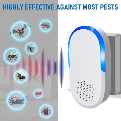 Repelente Ultrassônico de Pragas Atualizado Para Ratos Baratas Mosquitos Aranhas