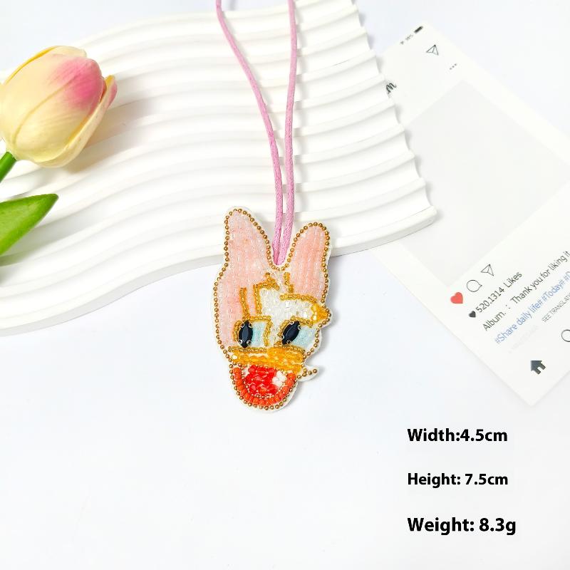 

Life Bag Charms Heart Moon Crystal Sequins Handmade Diy Clothing Bag Lanyard Keychain A9