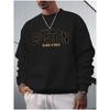 [Printed Design - Non-Textured] 2026 New Men'S Capless Loose Round Neck Casual Hat Autumn Winter Streetwear Soft Comfortable All-Match Plus Size