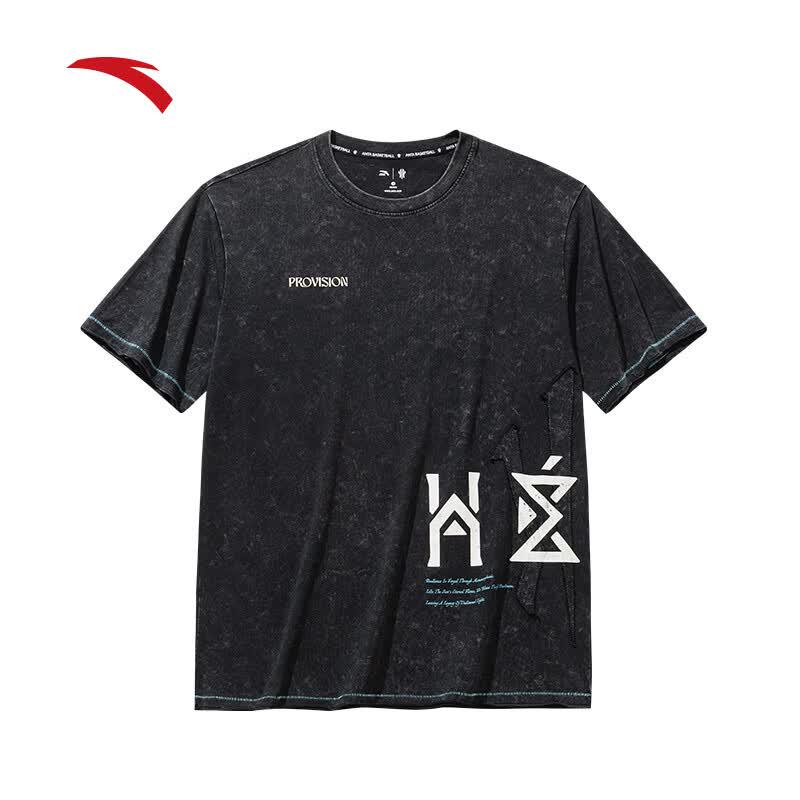 Anta Kyrie Irving Collection American Streetwear Washed Cotton T-Shirt