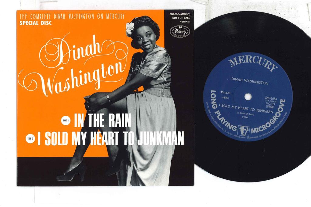 7inch Record DINAH WASHINGTON - In The Rain / I Sold My Heart To Ju SNP1054 MERCURY Japan Jazz Used