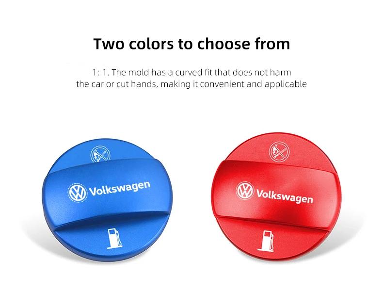 Alloy Car Oil Tank Protector Cover for Volkswagen VW Rline GTI New R CC GOLF JETTA PASSAT Polo TIGUAN T-ROC Fuel Tank Cap Badge
