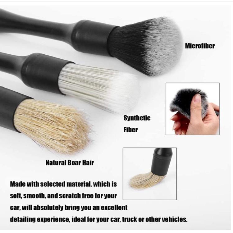 Multi-Functional Soft Bristle Car Detailing Brush for Cleaning Vents, Engines, and More