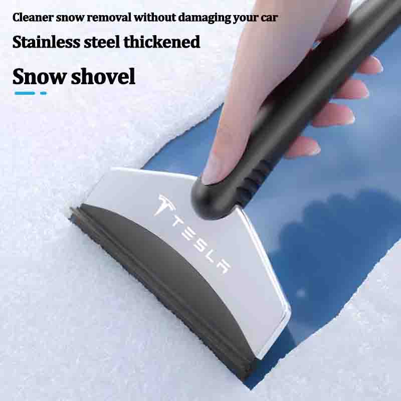 ITZLW1 Car Snow Shovel Window Cleaning Ice Removal Scraper Durable Tool Accessories For Tesla Model 3 Y S Cybertruck Highland 2024-2018