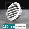 Stainless Steel Exterior Wall Air Outlet Vent Grille 70-300Mm Round Duct Cap Air Ventilation Cover Hole Plug Ventilation System