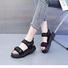 Sports Sandals Women 2025 New Female Summer Internet Celebrity Flat Bottom Student Casual Beach Shoes Velcro Soft Sole Light