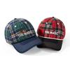 Vintage Plaid Stripe Embroidery Puppy Baseball Cap Female Soft Top Deepens Big Head Circumference Hip Hop Cap Male Tide
