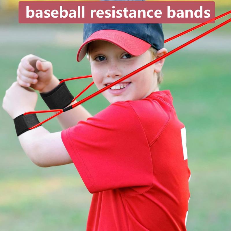 Baseball Resistance Bands Pitching Softball Resistance Bands Elastic Stretching Training Equipment Exercise Swing Trainer For
