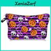 New Halloween Pumpkin Skull Candy Makeup Bag Cross-border Fashion Breathable Waterproof Lightweight Antibacterial Storage Handbag