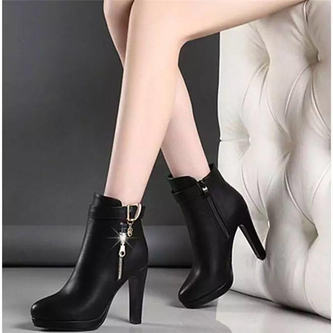 Women's Boots Autumn and Winter New Style Short Boots Women's Slim Heels High Heels Fashion Boots Women