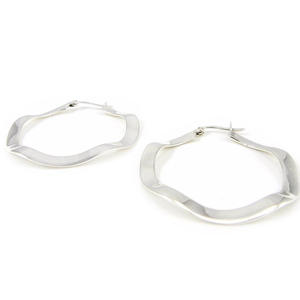 Les Trésors De Lily [G2081] - 'Lola' Silber Creolen 4 cm