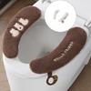 Soft Toilet Seat Cover Soft Fleece Fabric Quick Installation Slip Proof Base Winter Ready Bathroom Accessory