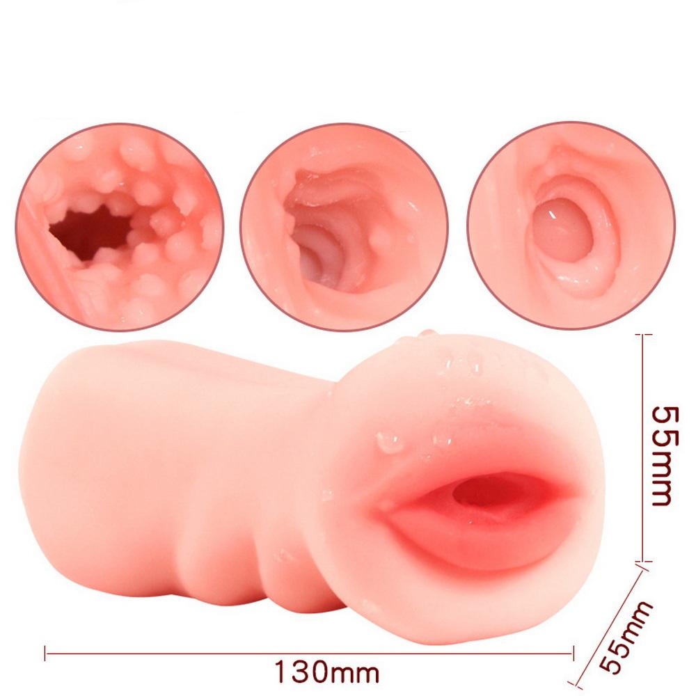 Mannlig Masturbator 4D Realistisk Dyp Hals Silikon Kunstig Vagina Munn Anus Oralt Sexleketøy Sexleketøy for Menn