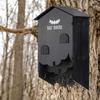 Wooden Bats House Three Chamber Box,Professional,Sturdy,Shelter Tree Hanging for Garden