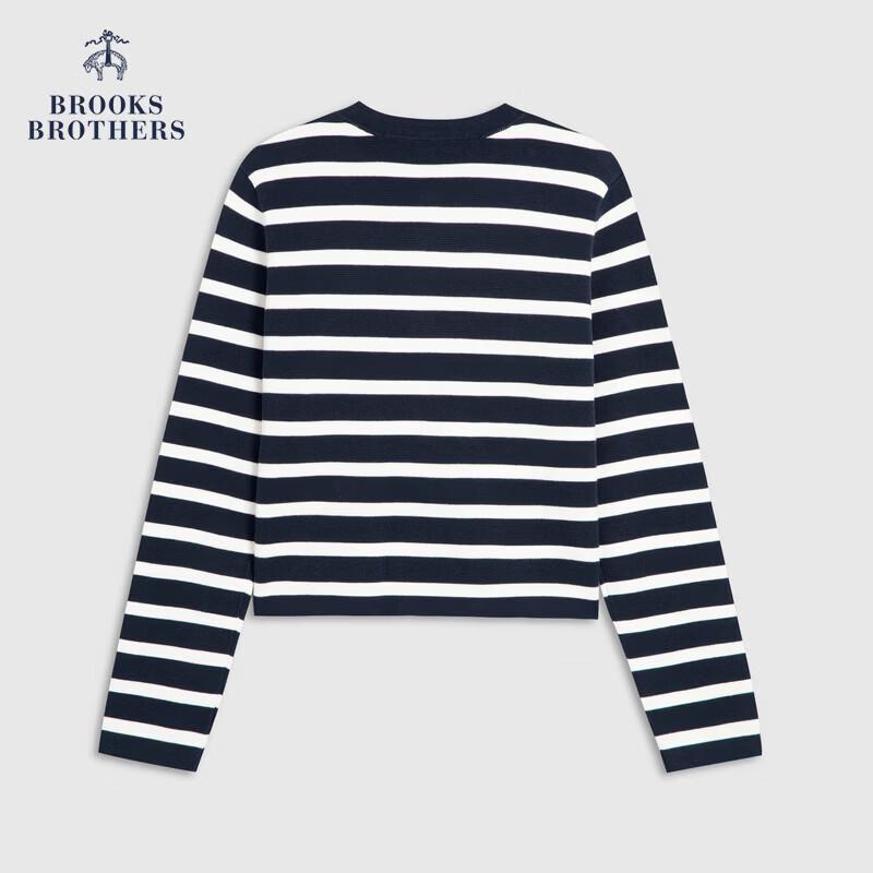 

Brooks Brothers Women s Striped Cotton Cardigan M