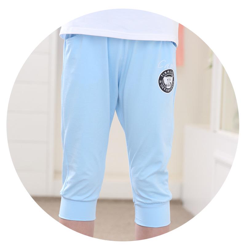 Korean Style Girls' Summer Sweatpants (6-15 Years) - Casual Capri Sports Pants