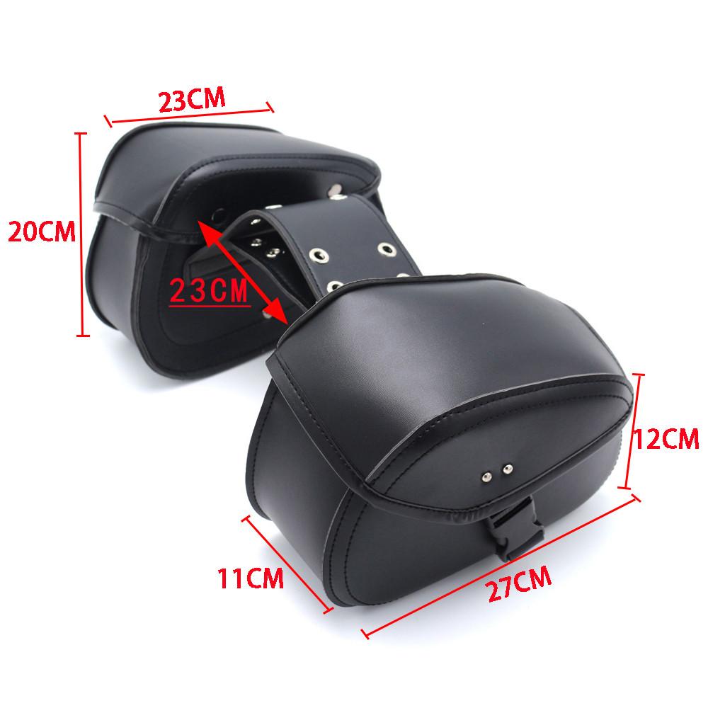 Retro Fashion Motorcycle Saddlebag PU Leather Saddle Bags Pouch Storage Case Side Luggage Tool Bags Universal Motor Accessories