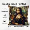 Modern Art Funny Mona Lisa Cushion Cover Pattern Printed Pillowcase for Living Room Sofa Cushion Cover & Bedroom Decor