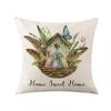 Home Nordic Easter Bunny Pillow Cover Sofa Pillow Bedside Pillow Cover Linen Pillow Cover