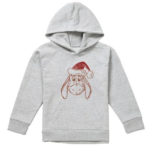 Winnie the Pooh Childrens/Kids Eeyore Santa Hat Heather Hoodie