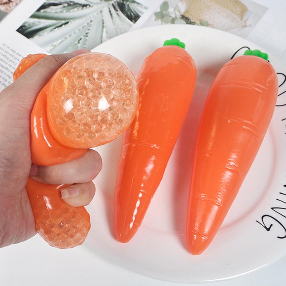 Carrot Squishies Stress Ball Toy - Sensory Simulation Food Stress Relief Squeeze Toy For Adults Easter Basket Stuffers