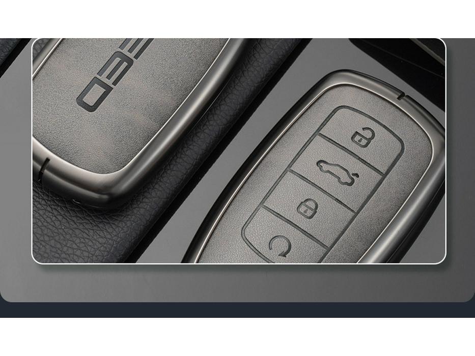 Xingtu Xingji Era ES/ET Car Key Protective Cover, Metal Shell with Leather Buckle for Men & Women.