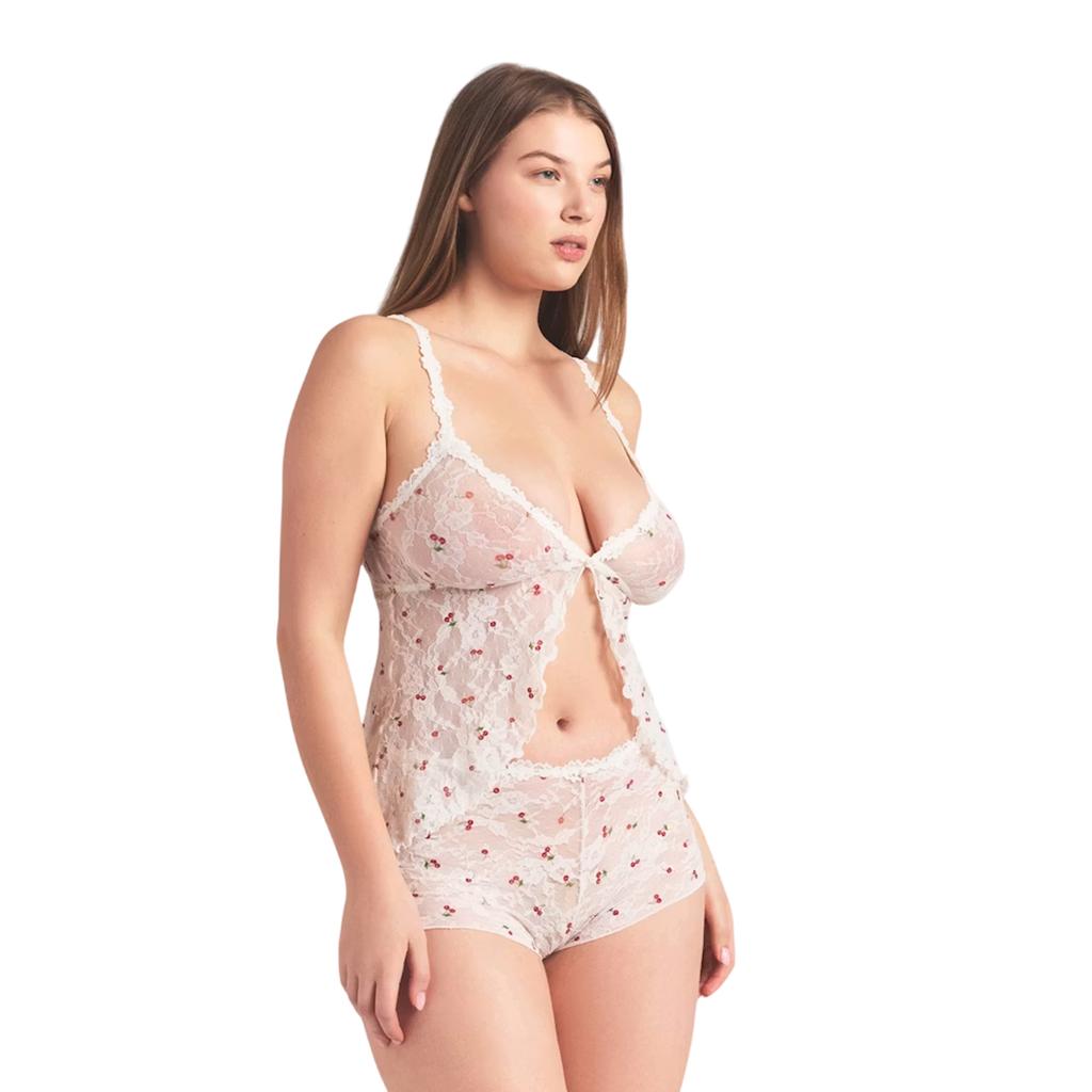 Skims Womens/Ladies Cherry Lace Stretch Top