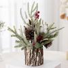 Artificial Christmas Tree Small Bucket Christmas Holiday Dining Table Decor