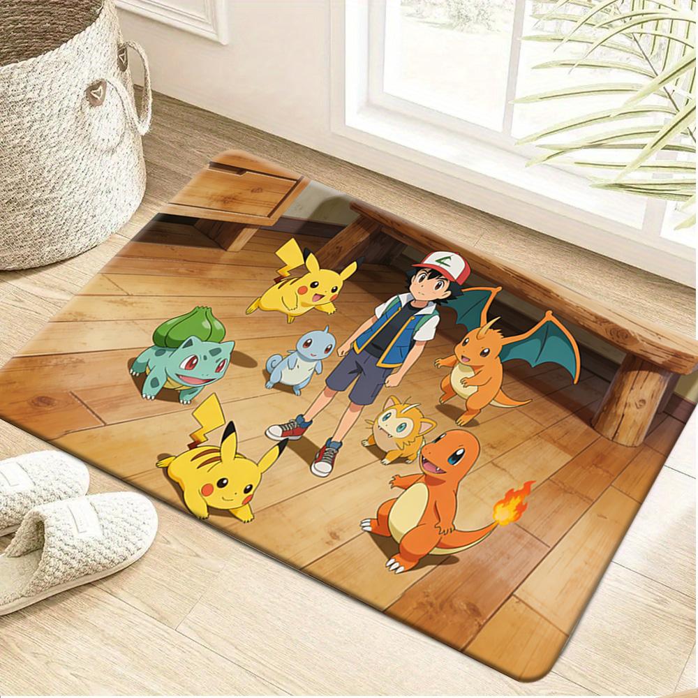 

Pokemon Pikachu & Bulbasaur Rainy Day Print Doormat Anti-slip Absorbent Floor Mat for Home Entrance Bedroom Living Room Decor 40cm x 60cm