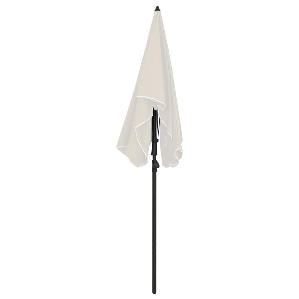 Sun Umbrella with Pole 200 x 130 cm Sand Colour