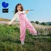 Girls' Loose Denim Overalls