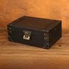Vintage Chinese Style Wooden Square Storage Box With Lock For Desk Organizer